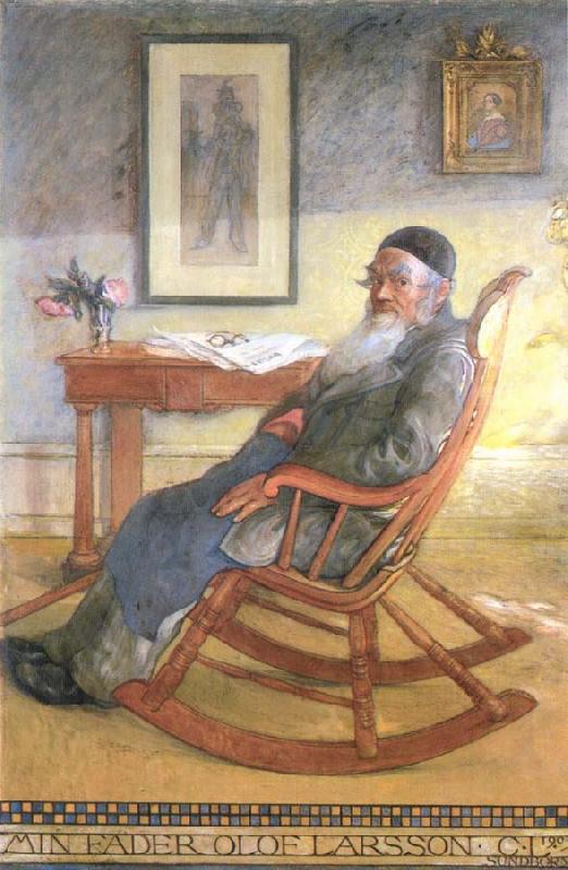 Carl Larsson My Father,Olof Larsson oil painting image